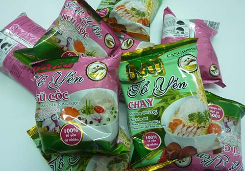 Mì, cháo đóng gói từ nguyên liệu tổ yến