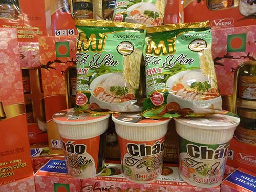 Mì, cháo tổ yến đóng gói giàu dinh dưỡng