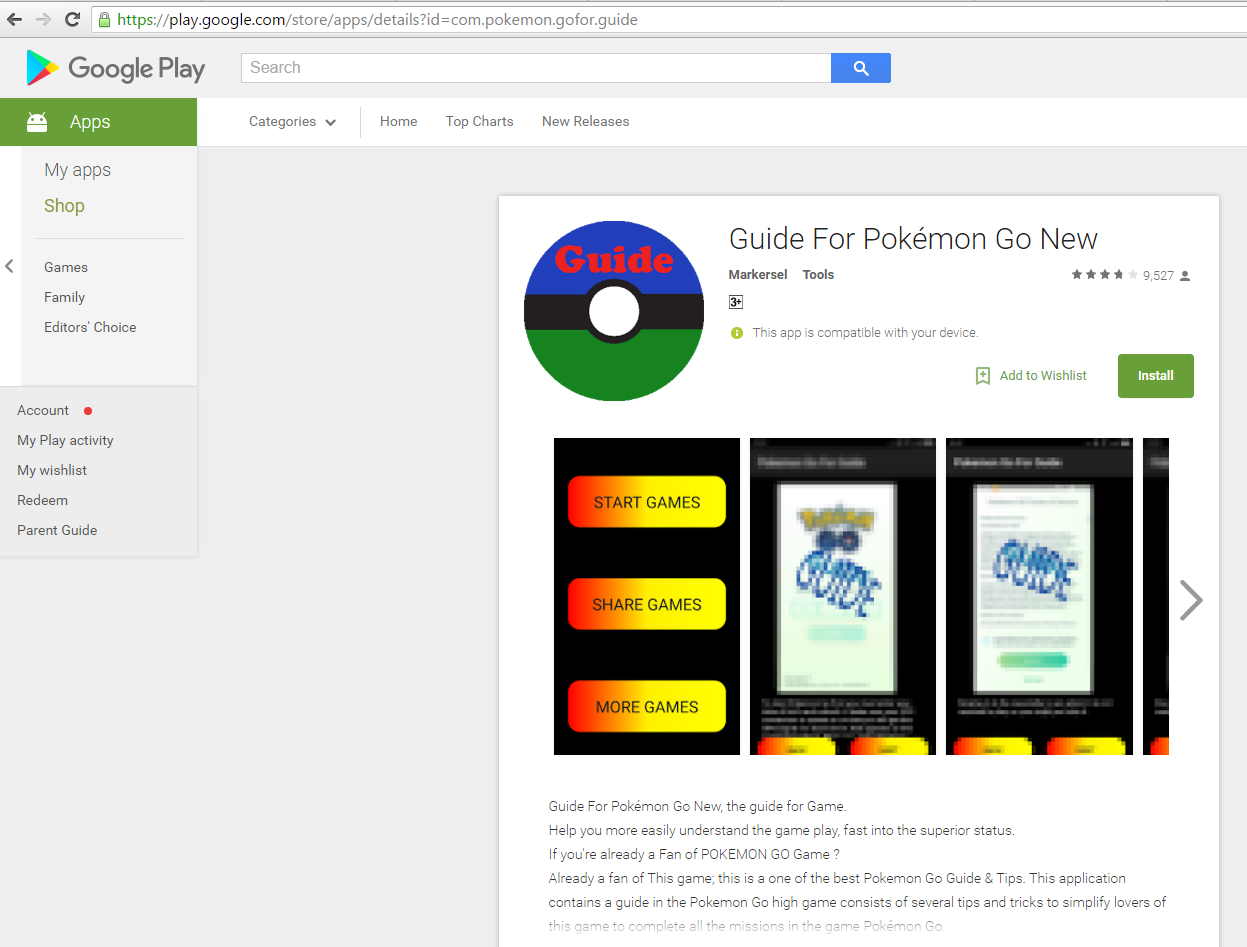 Tải ứng dụng Pokemon giả mạo: 500.000 người bị “lây nhiễm”