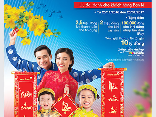 VietinBank khuyến mãi lớn dịp cuối năm