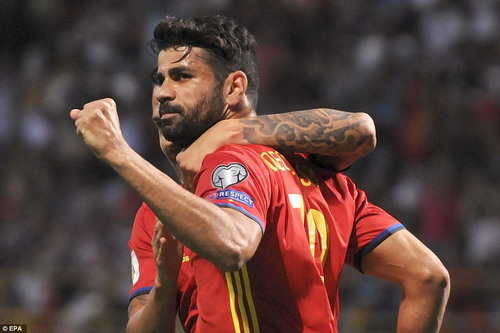 Diego Costa tỏa sáng, Tây Ban Nha thắng áp đảo Liechtenstein