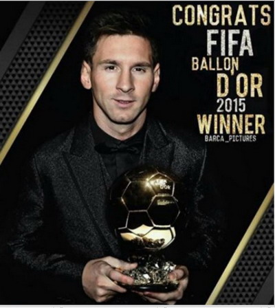 Messi là chủ nhân 5 danh hiệu Quả bóng vàng FIFA