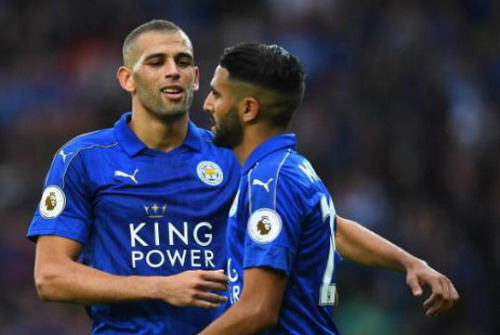 Slimani sát cánh cùng Mahrez trước hàng thủ Chelsea tối 15-10