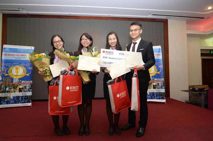 Sinh viên RMIT giành giải nhất  cuộc thi Giải quyết tình huống kinh doanh HSBC
