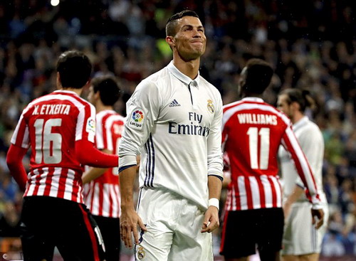 Ronaldo thất vọng khi tịt ngòi ở trận gặp Bilbao
