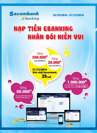 Nạp tiền eBanking - nhân đôi niềm vui