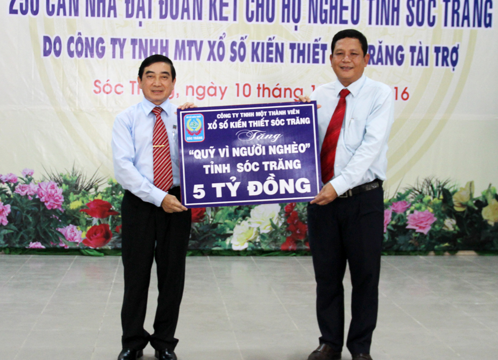 Xổ số kiến thiết Sóc Trăng tặng 500 căn nhà cho người nghèo