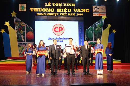 C.P Việt Nam đạt thương hiệu vàng nông nghiệp