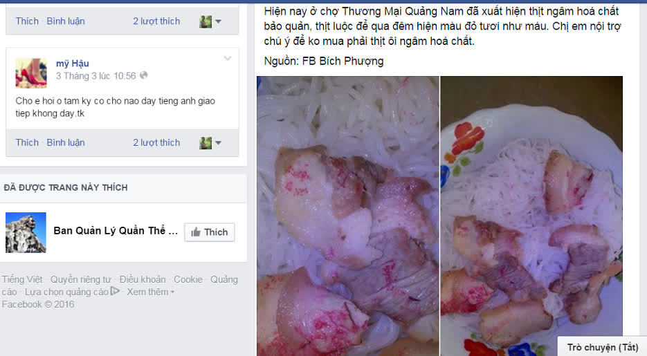 Truy nguyên nhân thịt heo trong tô bún biến thành màu đỏ