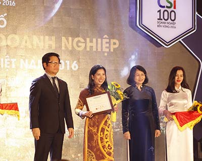 Top 100 doanh nghiệp phát triển bền vững 2016