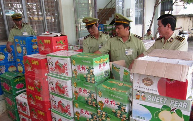 
Tr&aacute;i c&acirc;y Trung Quốc bị thu giữ
