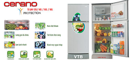 Tủ lạnh VTB, Cerano  với tính năng vượt trội