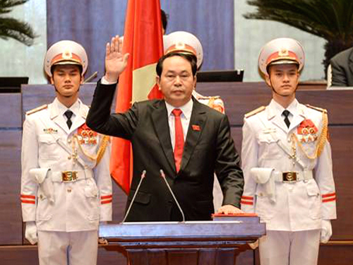 Tân Chủ tịch nước Trần Đại Quang tuyên thệ nhậm chức