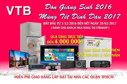 VTBShop ưu đãi cuối năm