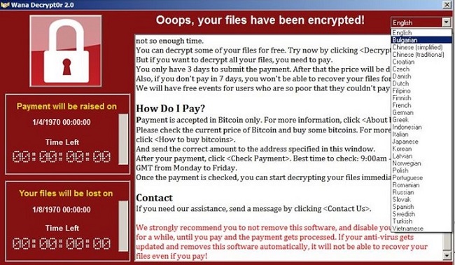 Mã độc tống tiền Wanna Crypt0r đã lây lan đến Việt Nam