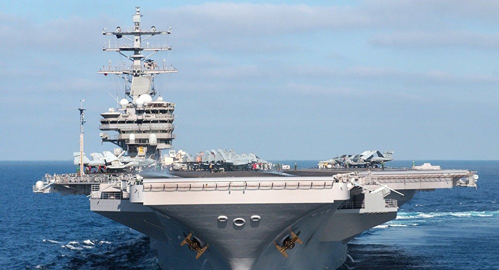 ... v&agrave; t&agrave;u s&acirc;n bay USS Ronald Reagan của Mỹ. Ảnh: PIXABAY