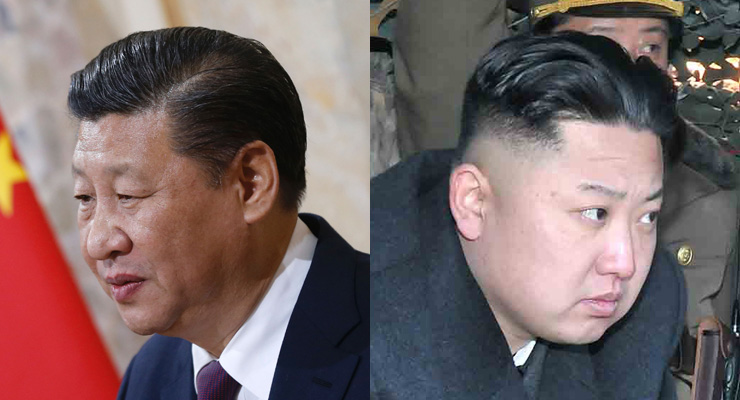 L&atilde;nh đạo Triều Ti&ecirc;n Kim Jong-un (phải) v&agrave; Chủ tịch Trung Quốc Tập Cận B&igrave;nh. Ảnh: THE KOREA TIMES