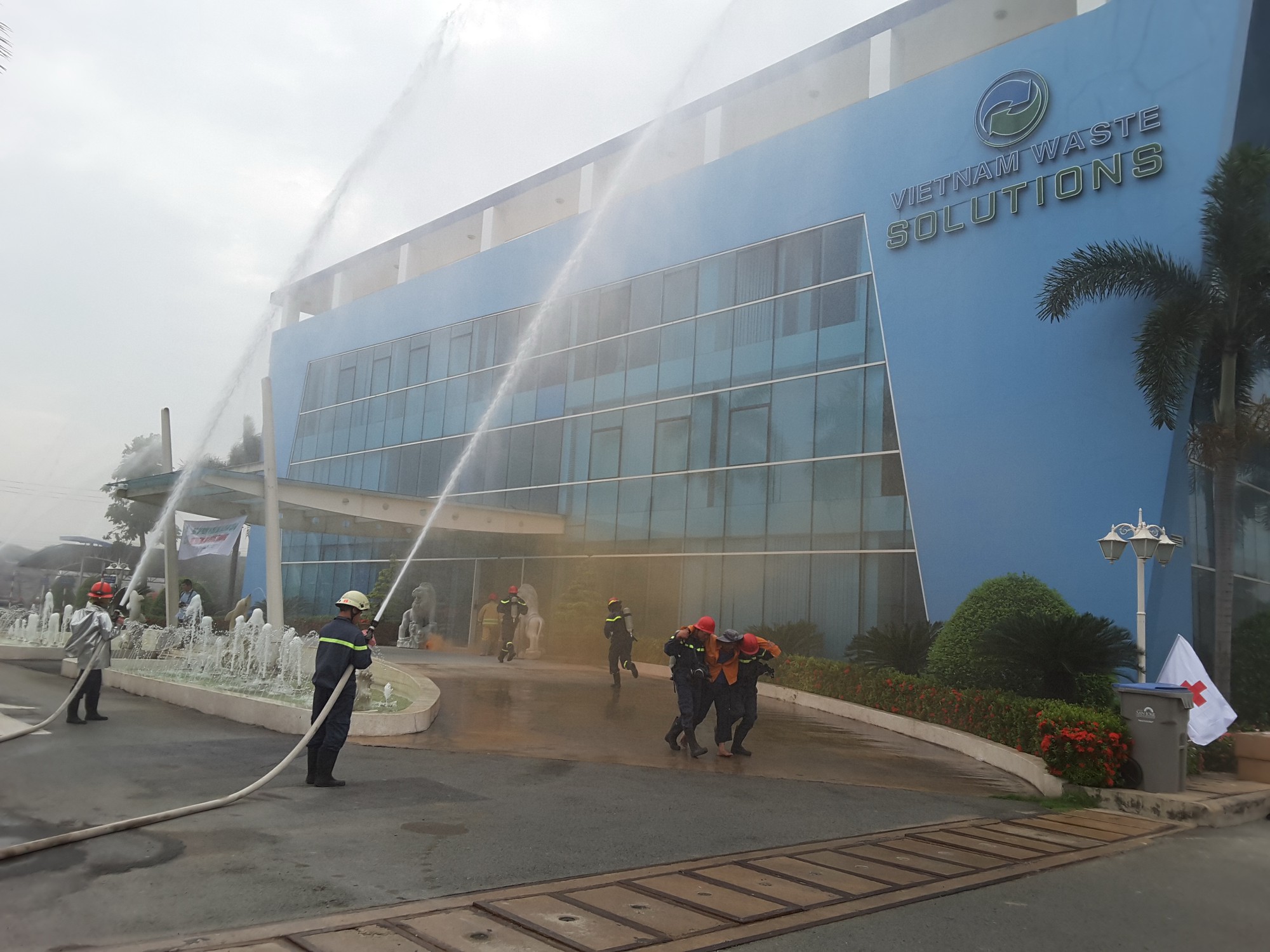 Diễn tập PCCC tại Khu Liên hợp Đa Phước