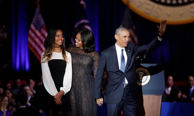 Sasha Obama ở đâu khi cha phát biểu chia tay?
