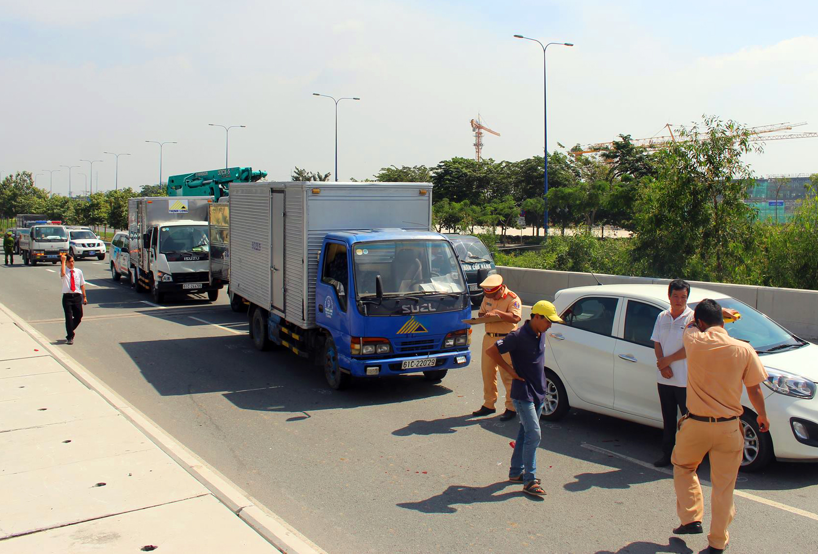 Hiện trường vụ tai nạn.