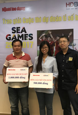 Báo Người Lao Động trao giải "Dự đoán kết quả bóng đá SEA Games 29"