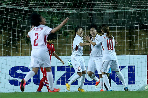 Tuyển nữ Việt Nam giành vé dự VCK Asian Cup 2018