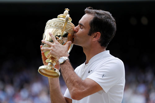 Federer lần thứ 8 vô địch Wimbledon