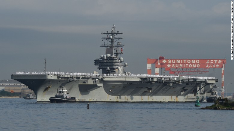 Tàu sân bay Mỹ USS Ronald Reagan áp sát Triều Tiên