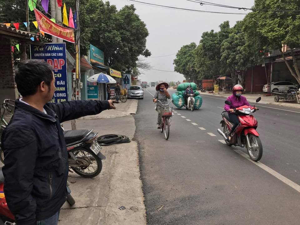 
Đoạn đường xảy ra vụ tai nạn giữa xe taxi v&agrave; xe m&aacute;y do chị Ng. T.D. điều khiển
