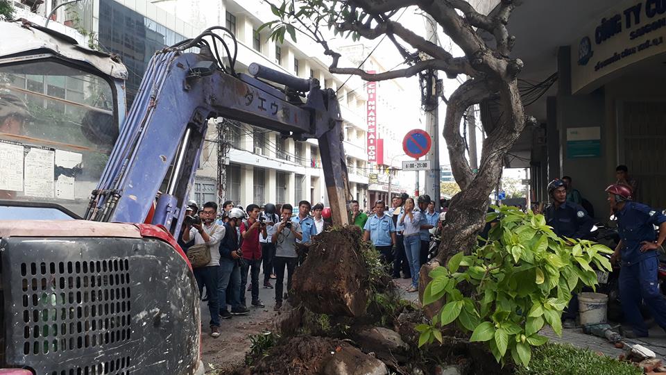 Ông Đoàn Ngọc Hải "bứng" tất cả vật cản trên vỉa hè
