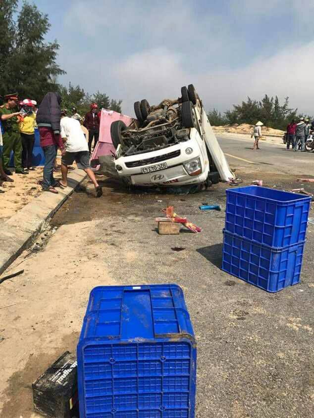 Hiện trường vụ tai nạn Ảnh: CTV