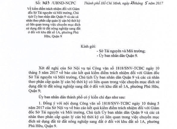 TP HCM: Hàng loạt cán bộ "dính" đất đai