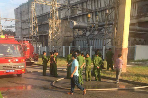 Cháy lớn tại Công ty Nhiệt điện Phả Lại