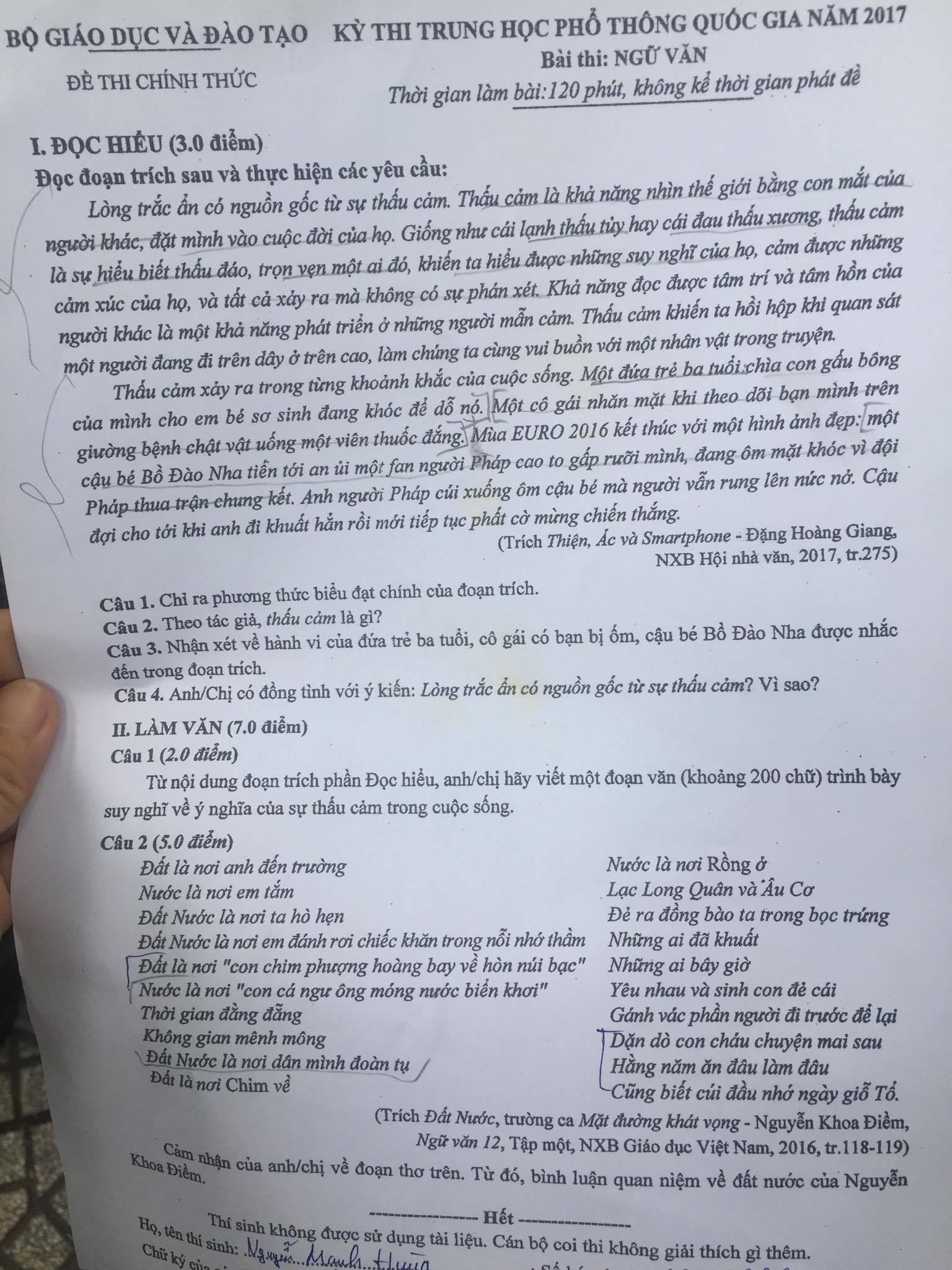 Gợi ý giải đề thi môn ngữ văn - Ảnh 7.