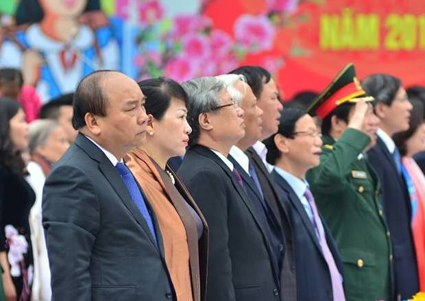 Thủ tướng Nguyễn Xuân Phúc cùng đại diện lãnh đạo các bộ, ngành và TP Hà Nội dự Lễ hội Gò Đống Đa
