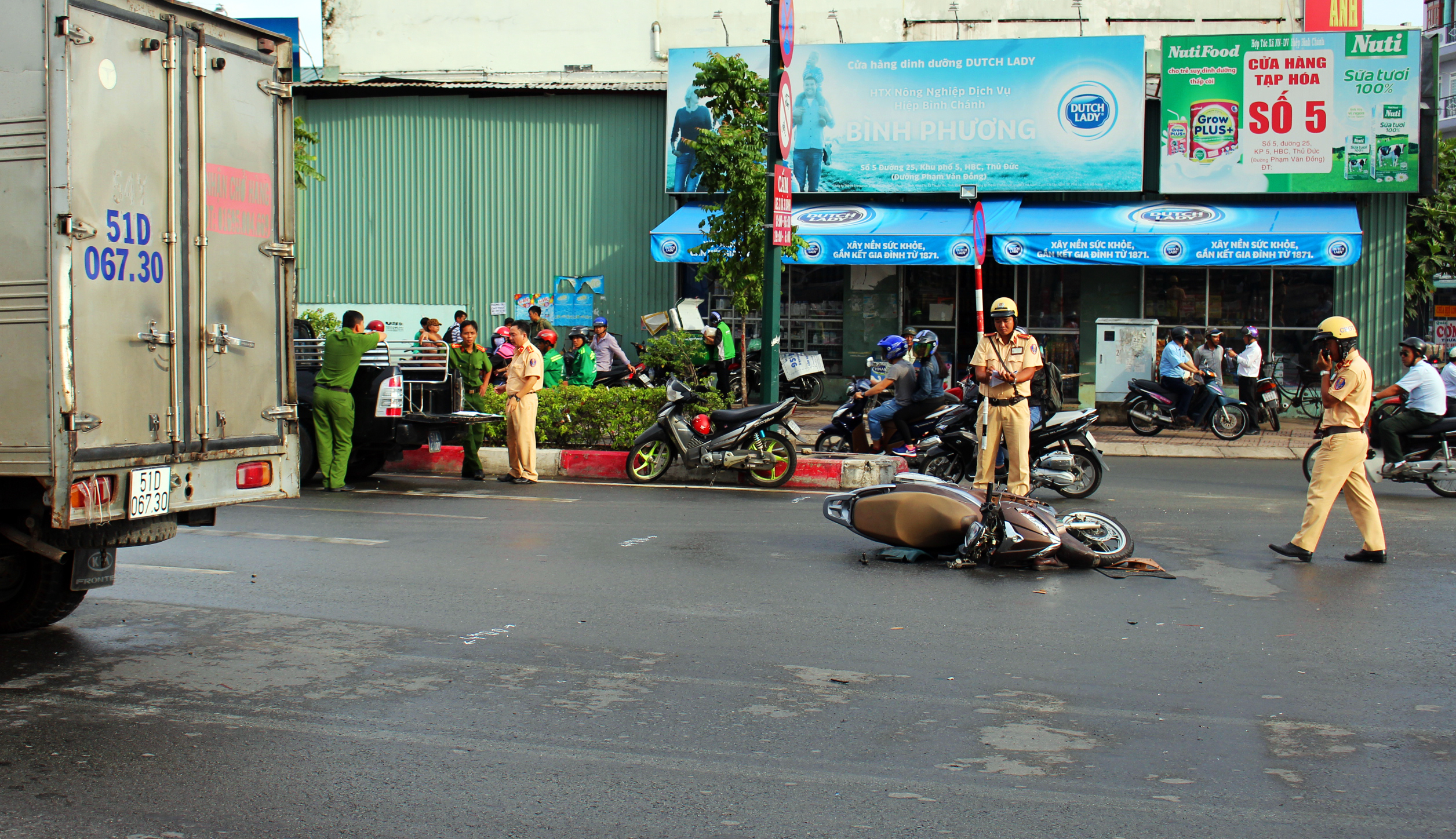 Hiện trường vụ tai nạn.