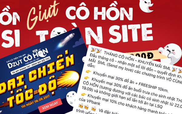 Cúng khách hàng, "giựt cô hồn" khuyến mãi
