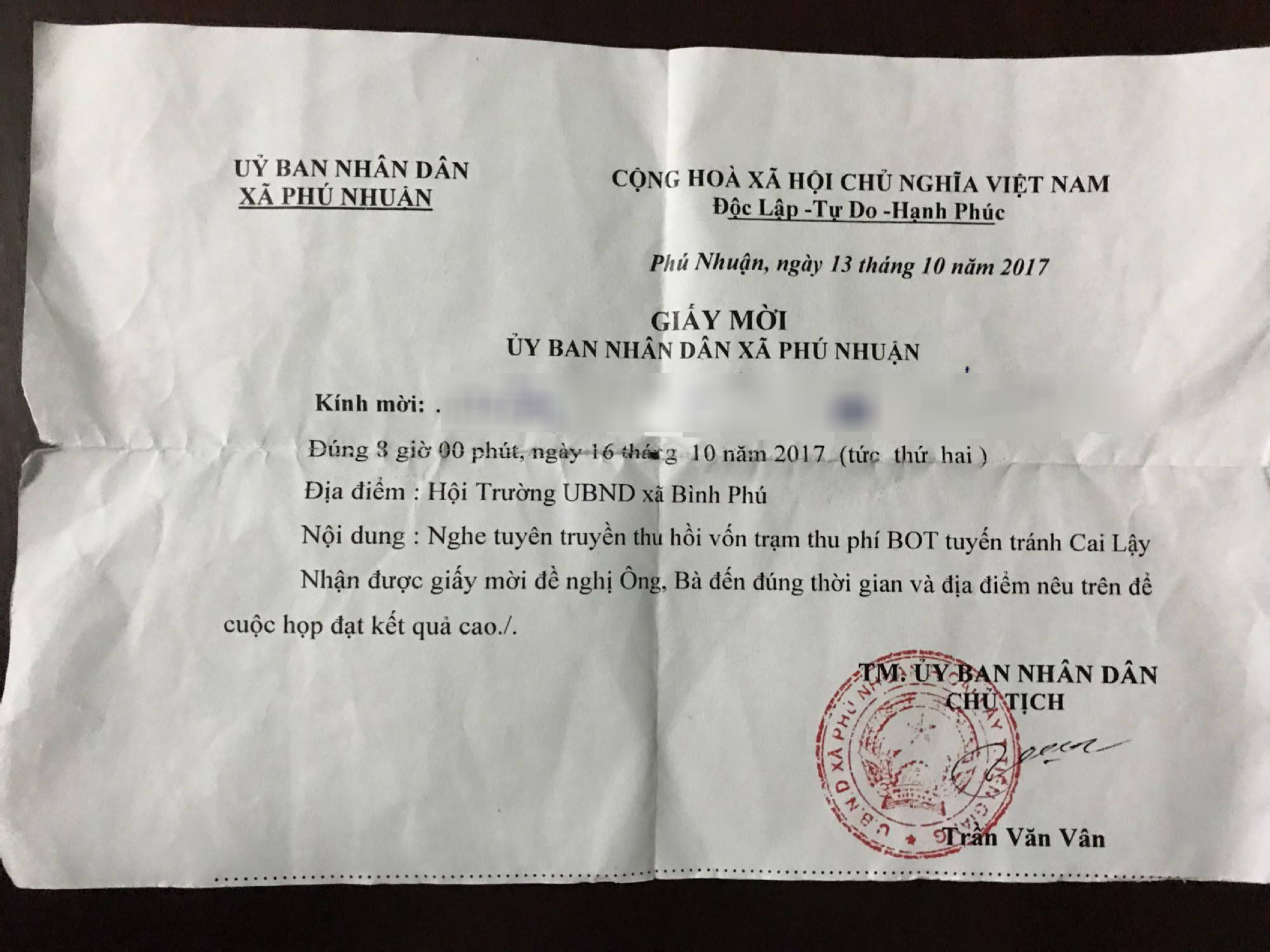 BOT Cai Lậy: Ch&iacute;nh quyền mời t&agrave;i xế đến để tuy&ecirc;n truyền - Ảnh 1.