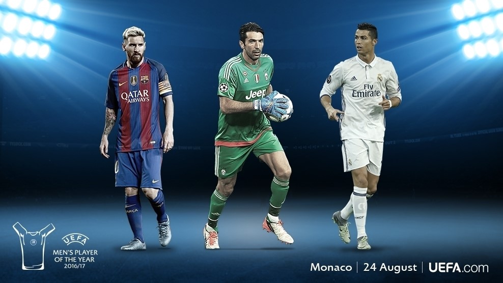 Buffon tranh "Cầu thủ xuất sắc nhất châu Âu" với Messi và Ronaldo