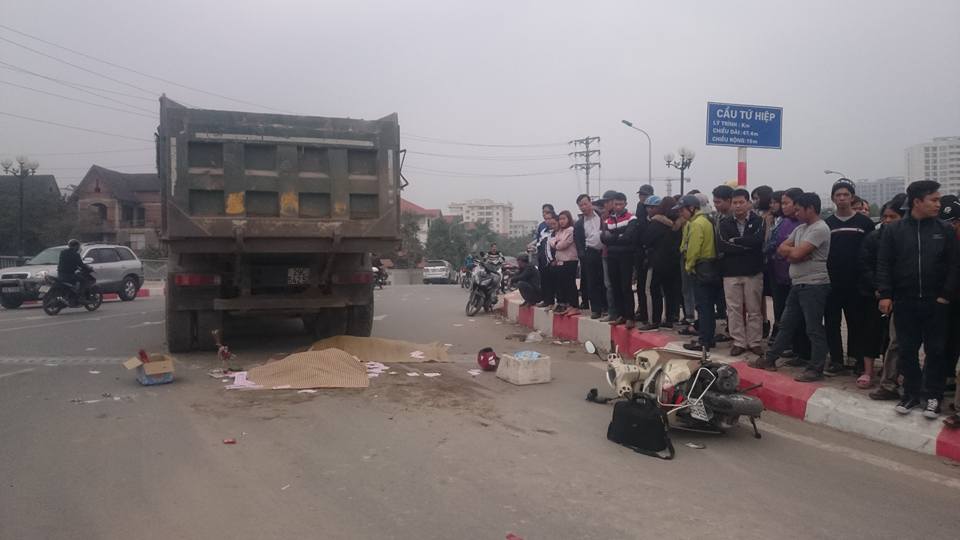 Hiện trường vụ tai nạn khiến 2 nạn nhân tử vong - Ảnh: CTV