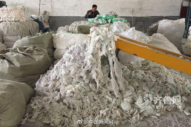 Trung Quốc: Sản xuất tã người lớn từ tã đã dùng