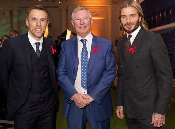 Beckham, Neville hội ngộ thầy Alex Ferguson