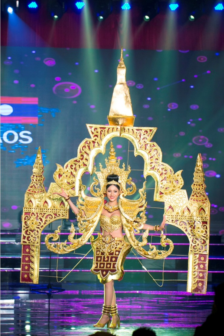 Huyền My lộng lẫy trong bộ trang phục áo dài nặng 30kg - Ảnh 6.