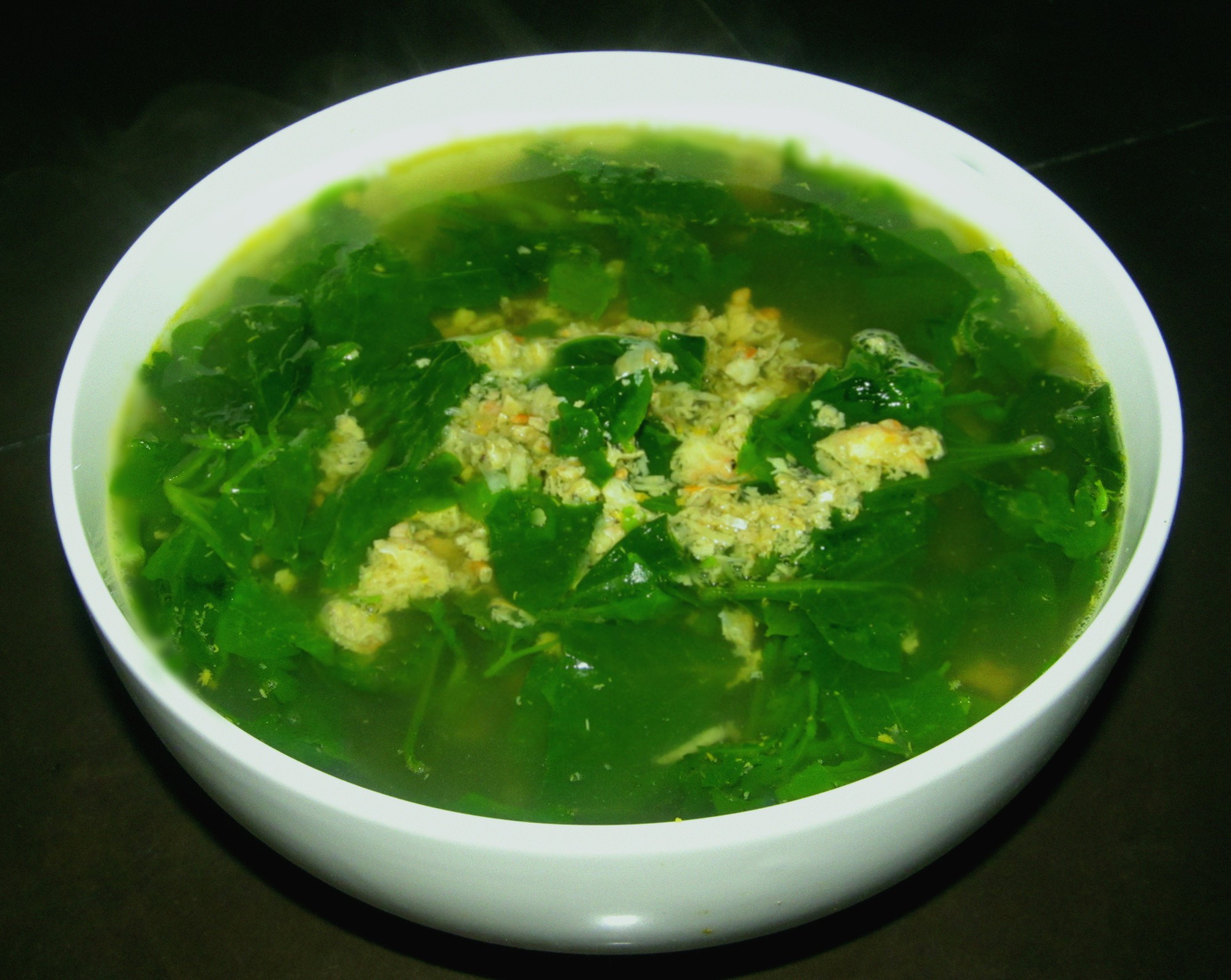 Mê tít canh đam nấu rau tập tàng của mạ