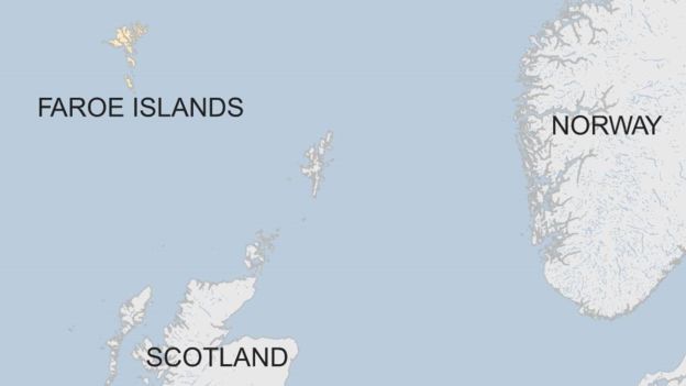 Quần đảo Faroe nằm giữa Na Uy, Iceland và Scotland. Ảnh: BBC