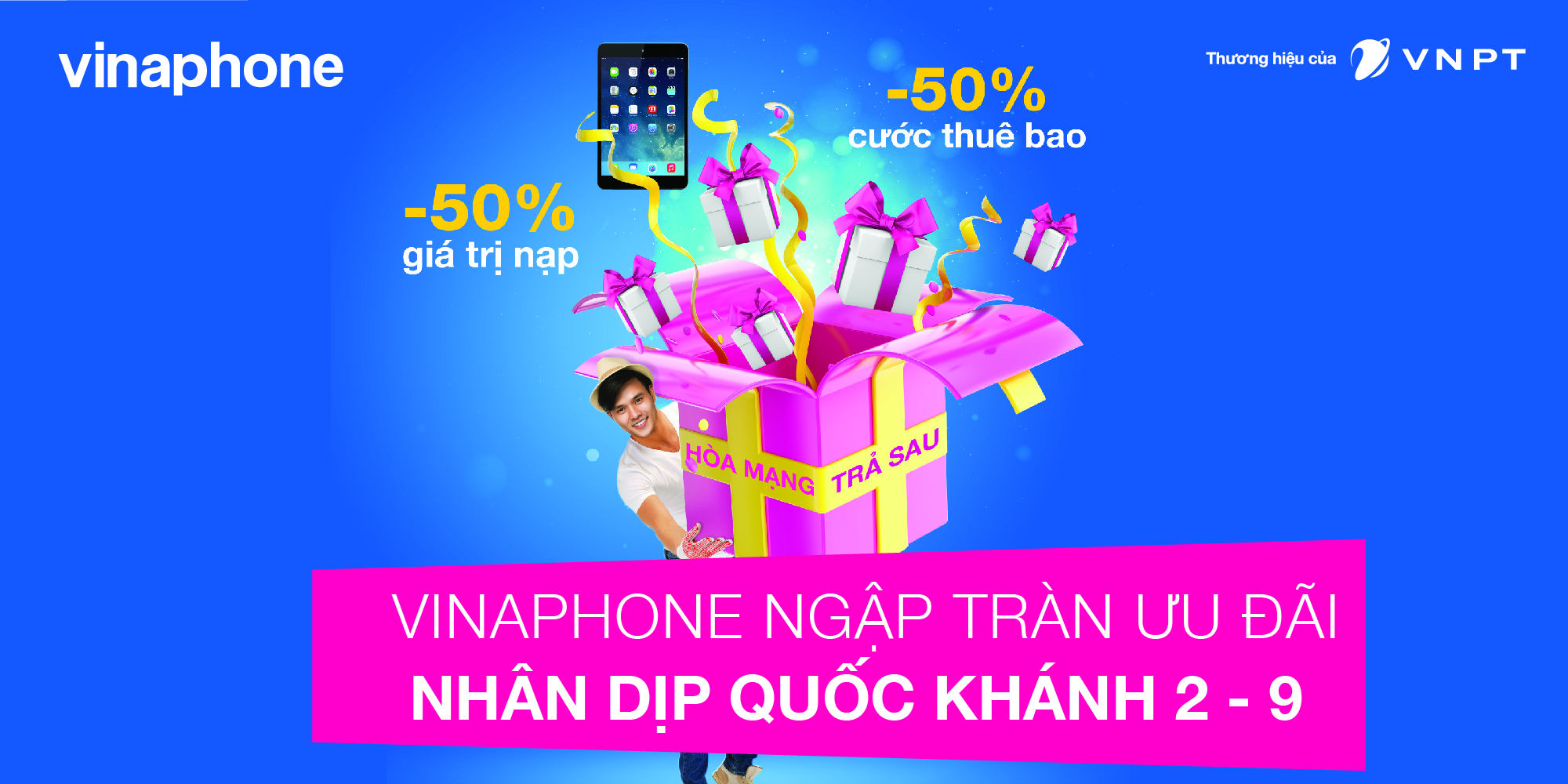 “Bão” khuyến mãi của VinaPhone chào mừng Quốc khánh