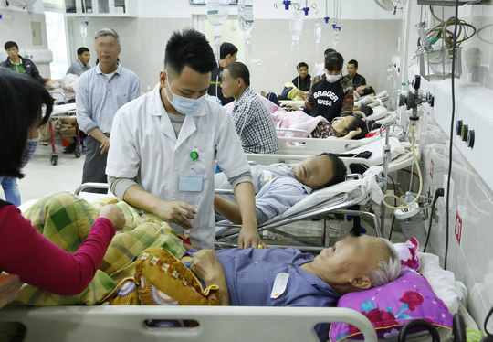 Tại Bệnh viện Bạch Mai cũng tiếp nhận nhiều ca cấp cứu do xuất huyết ti&ecirc;u ho&aacute;, đột quỵ