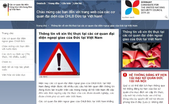 Đại sứ quán Đức phủ nhận thông tin ngừng cấp thị thực - Ảnh 1.