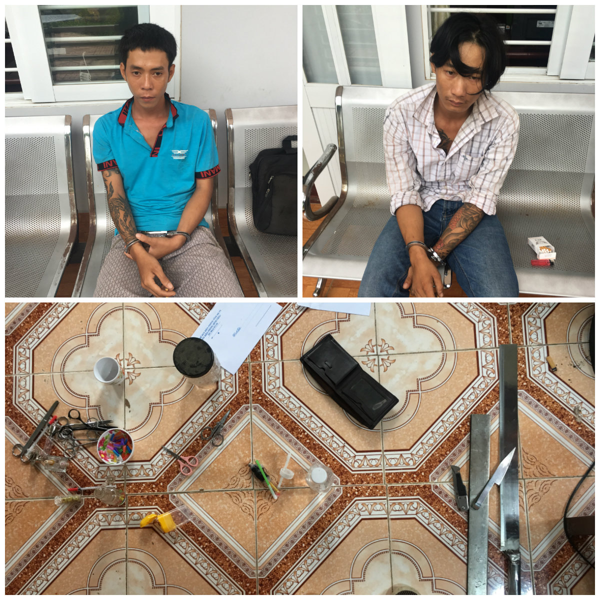 Vũng Tàu: Bắt 2 tên giang hồ bán ma túy đem theo kiếm