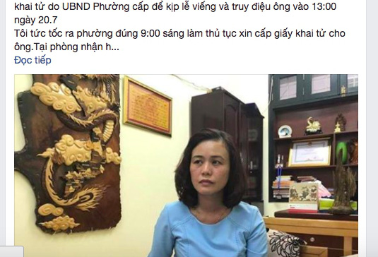 Chủ tịch Hà Nội yêu cầu làm rõ vụ gây khó cấp giấy khai tử